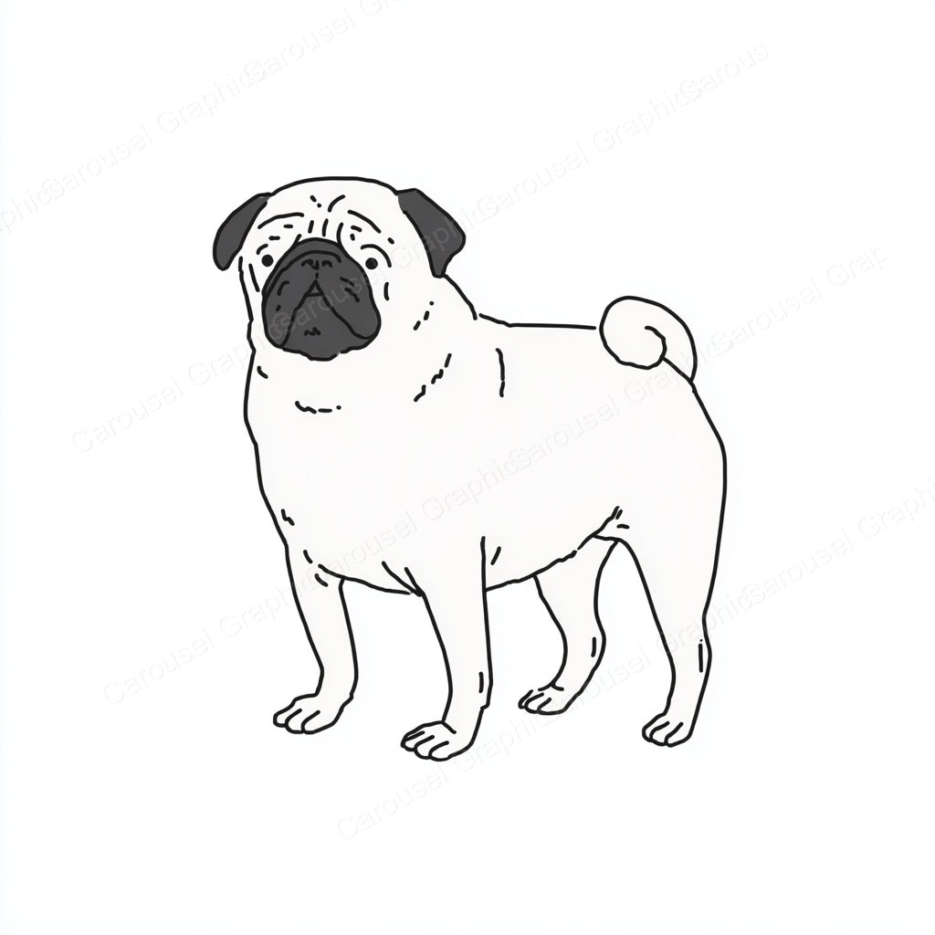 Pug Vector Graphic preview