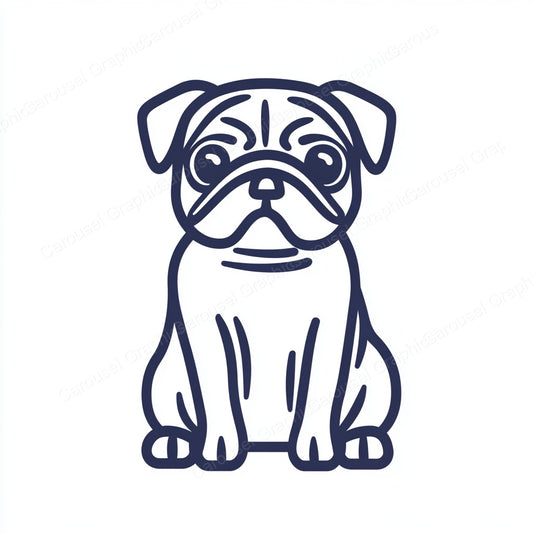 Pug Vector Graphic preview