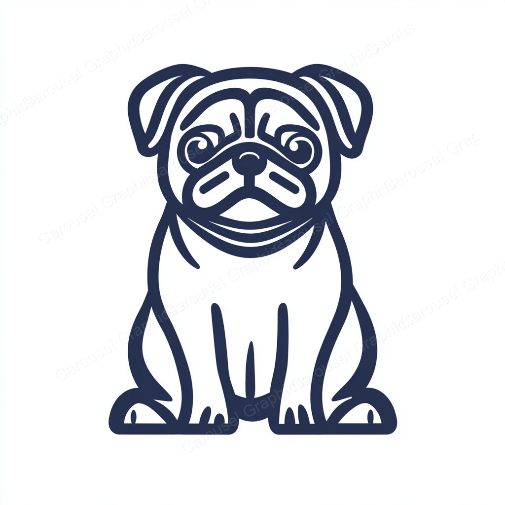 Pug Vector Graphic preview