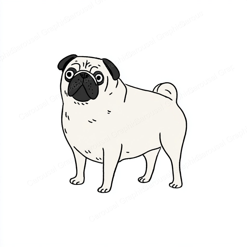 Pug Vector Graphic preview