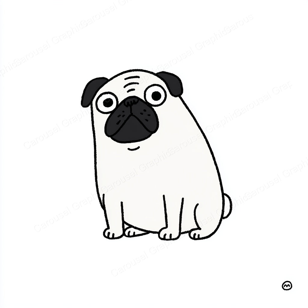 Pug Vector Graphic preview