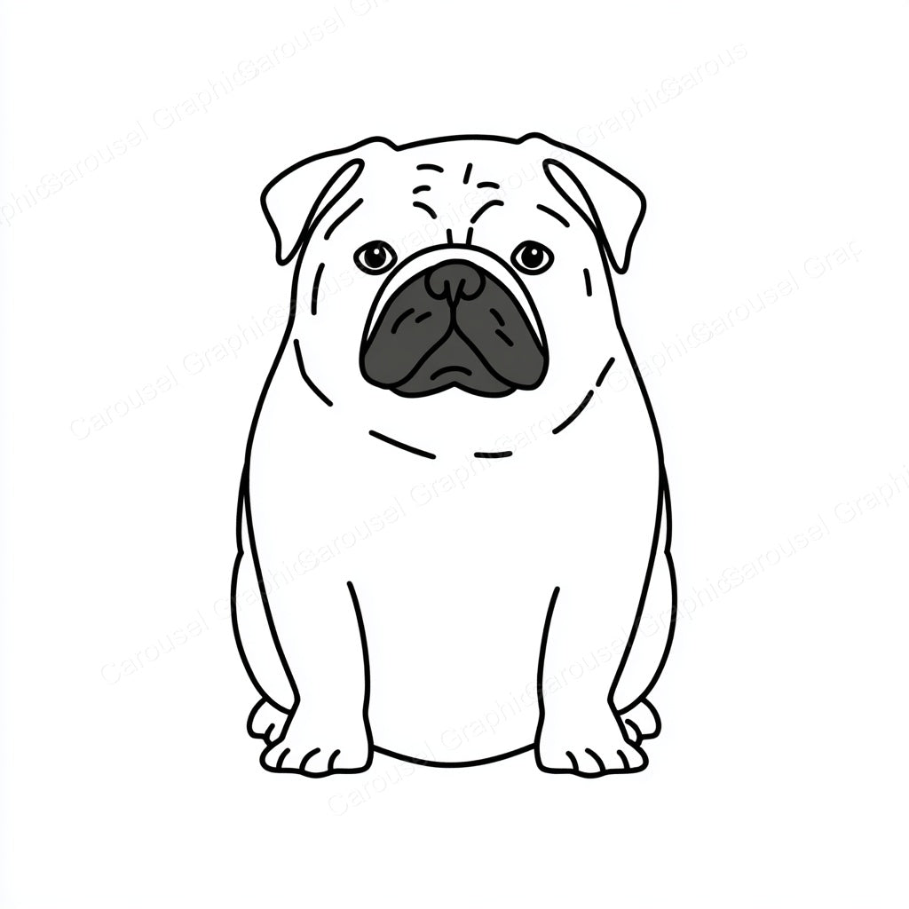 Pug Vector Graphic preview