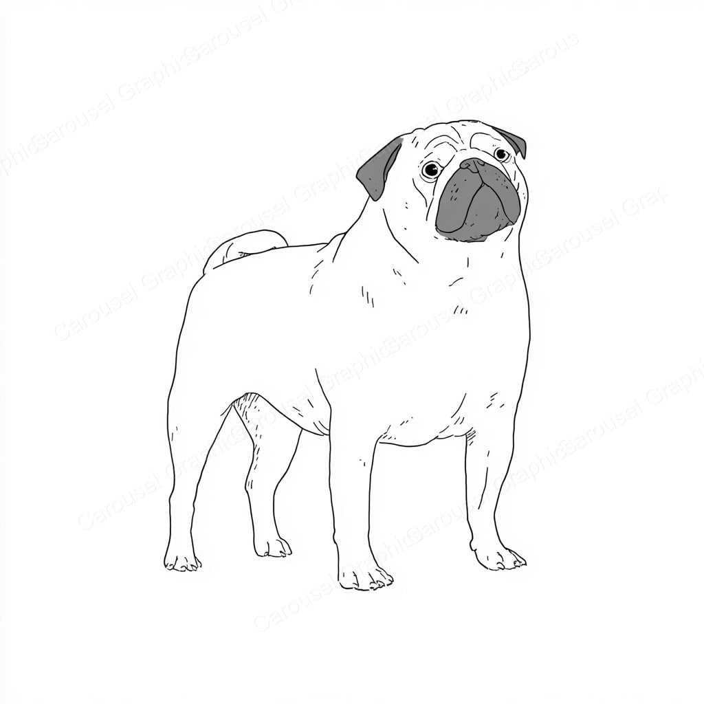 Pug Vector Graphic preview
