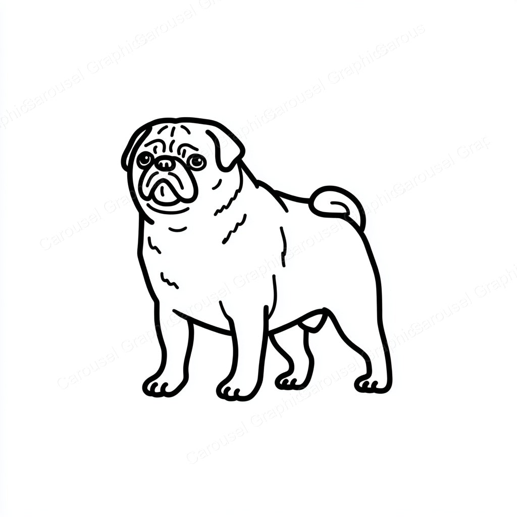 Pug Vector Graphic preview