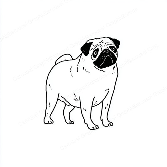 Pug Vector Graphic preview