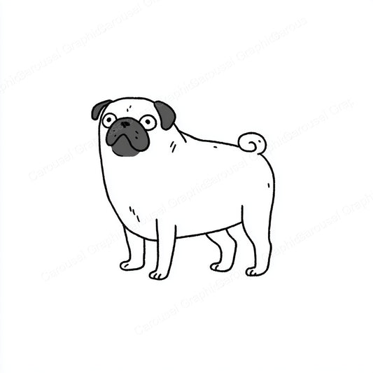 Pug Vector Graphic preview