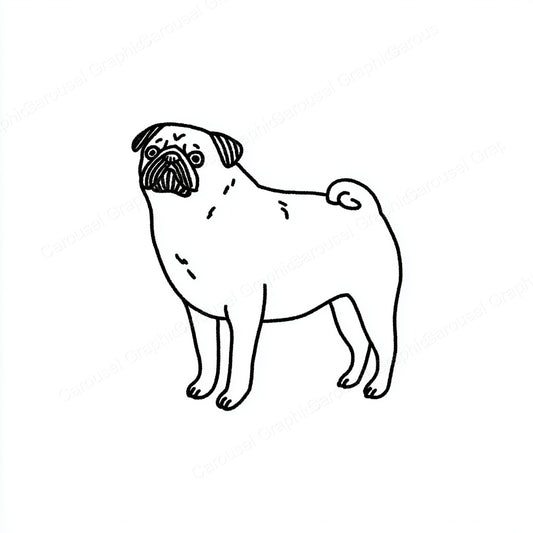 Pug Vector Graphic preview