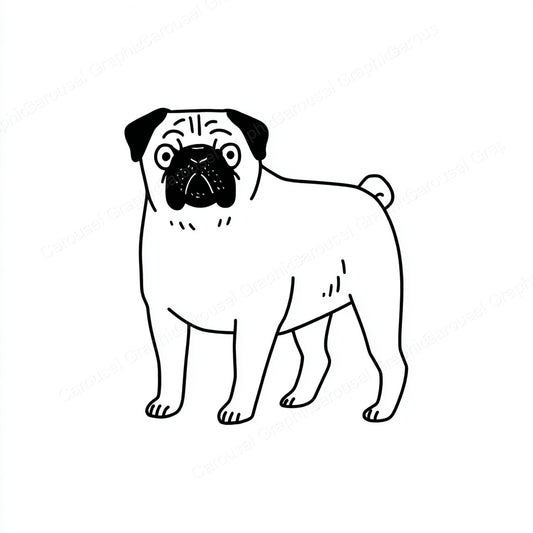 Pug Vector Graphic preview