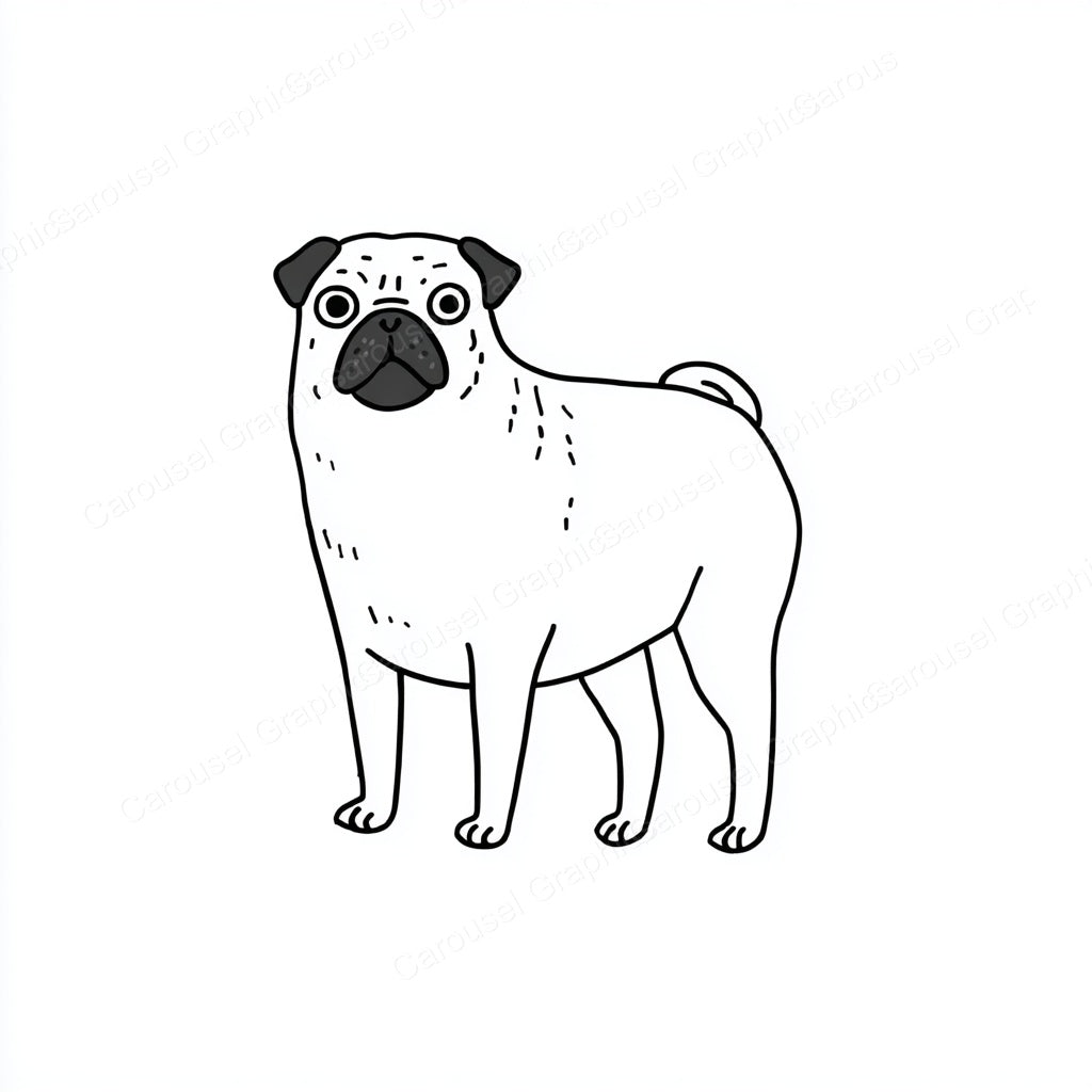 Pug Vector Graphic preview