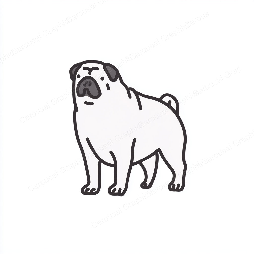 Pug Vector Graphic preview