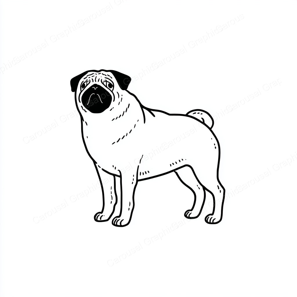 Pug Vector Graphic preview