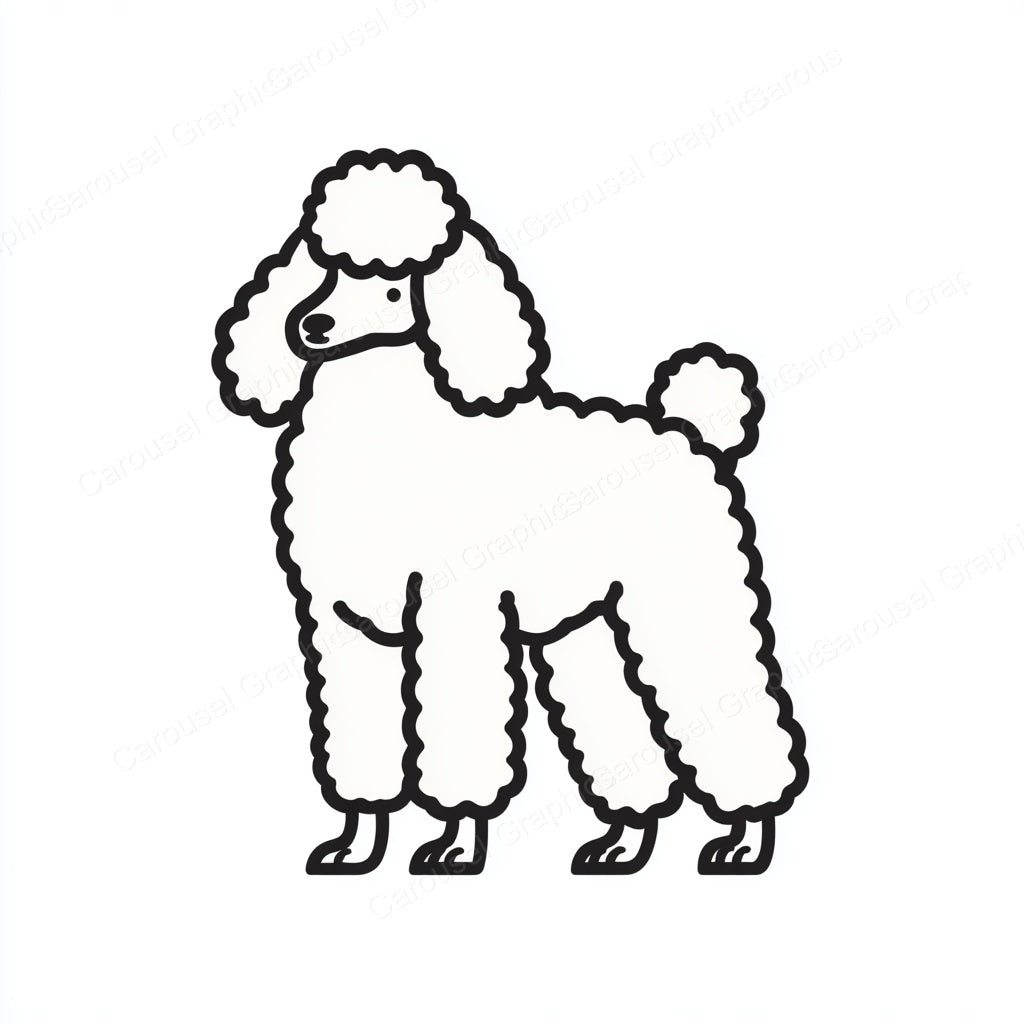 Poodle Vector Graphic preview