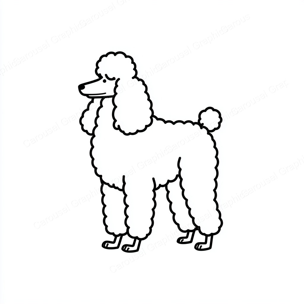 Poodle Vector Graphic preview