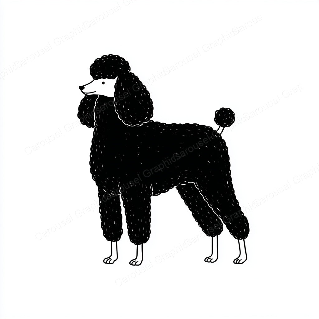 Poodle Vector Graphic preview