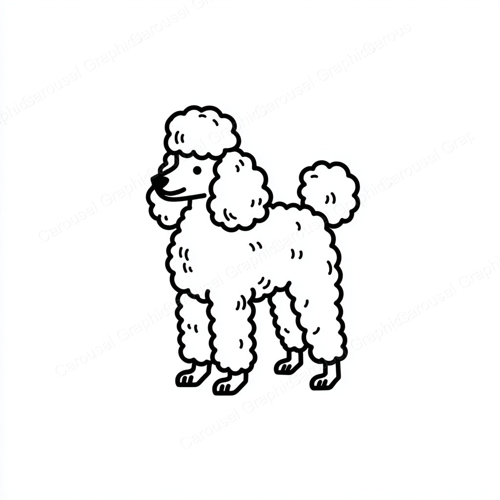 Poodle Vector Graphic preview