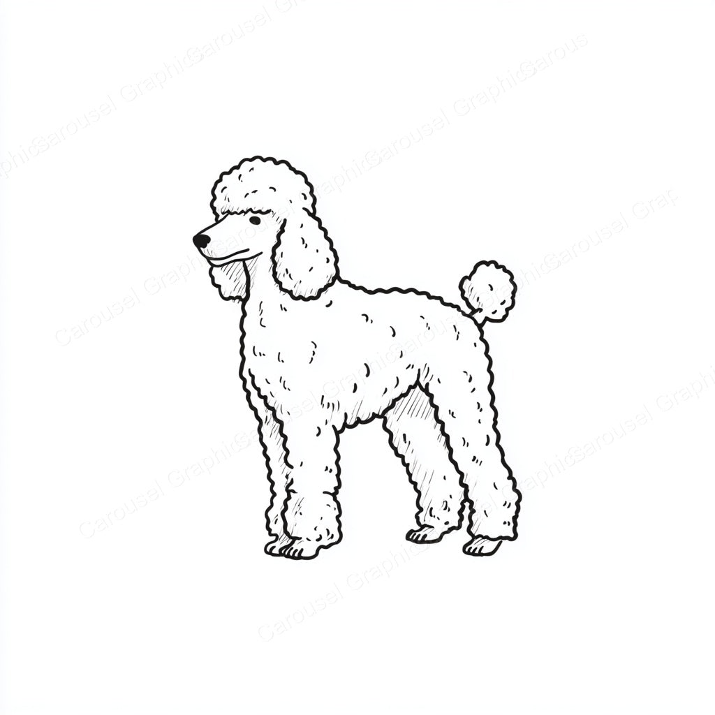 Poodle Vector Graphic preview