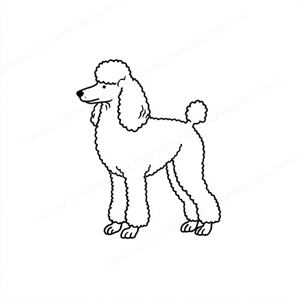 Poodle Vector Graphic preview