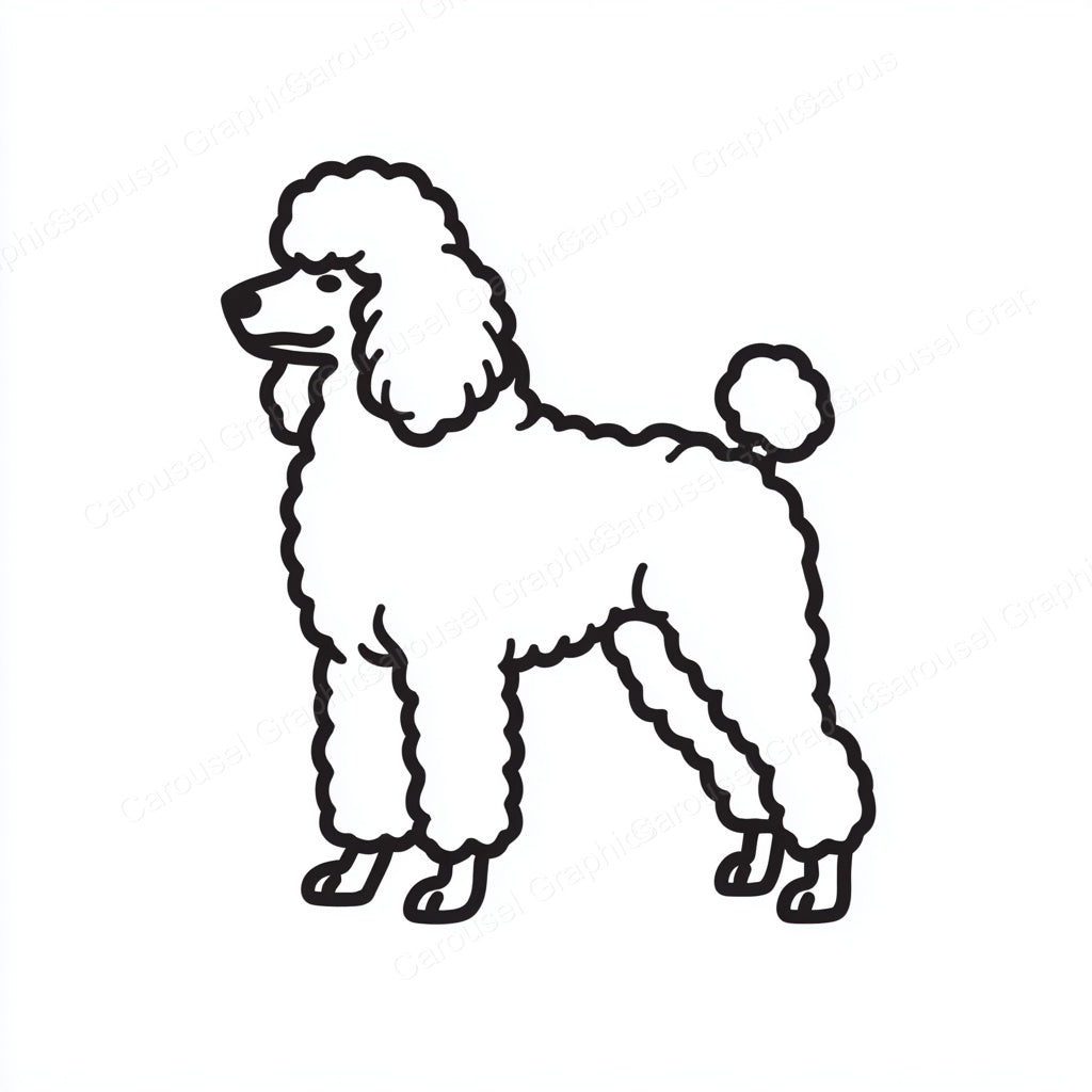 Poodle Vector Graphic preview