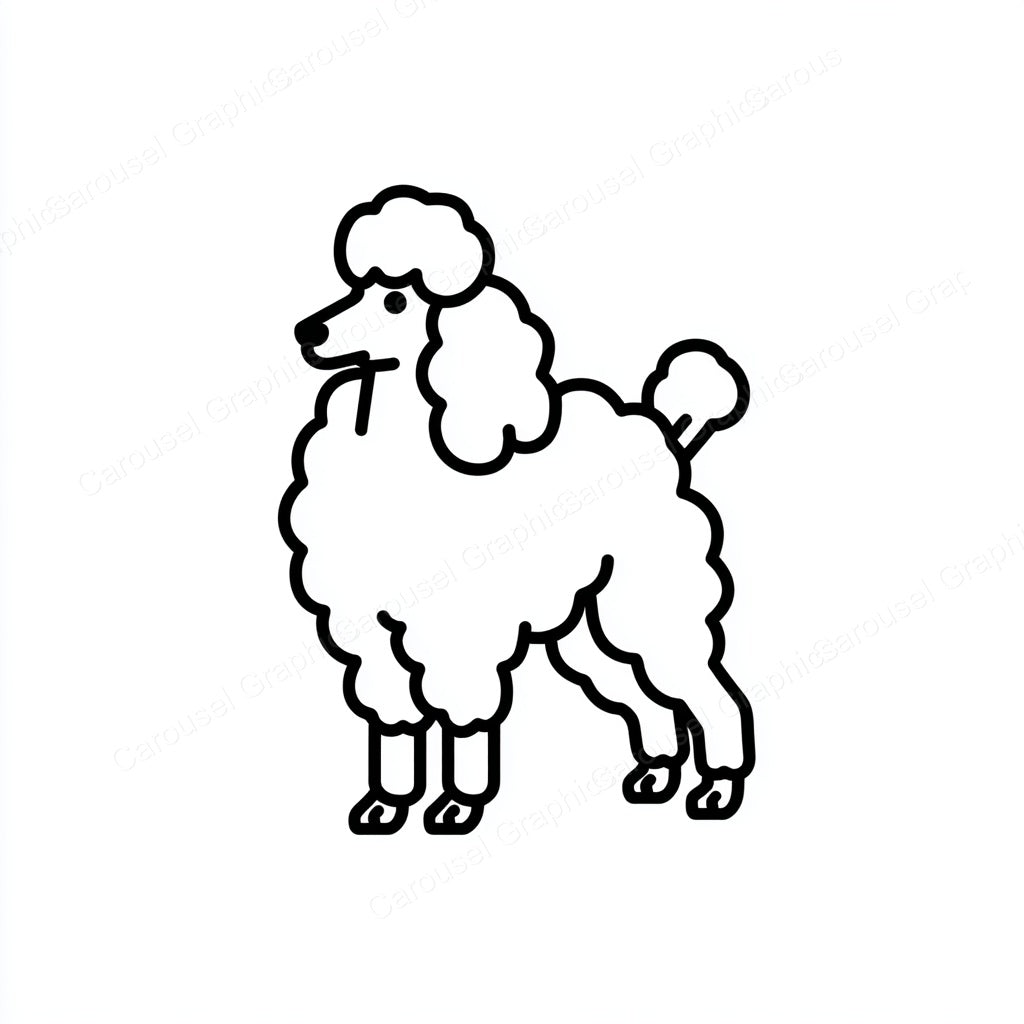 Poodle Vector Graphic preview