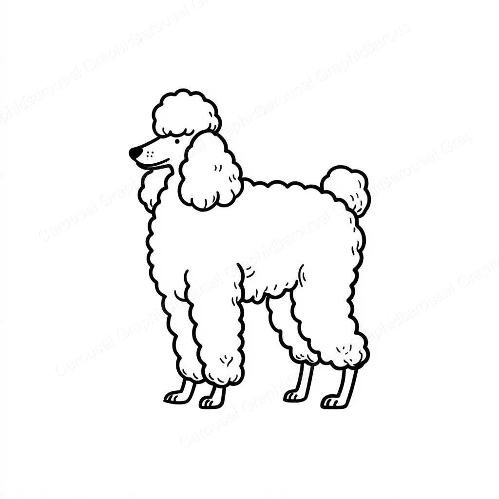 Poodle Vector Graphic preview
