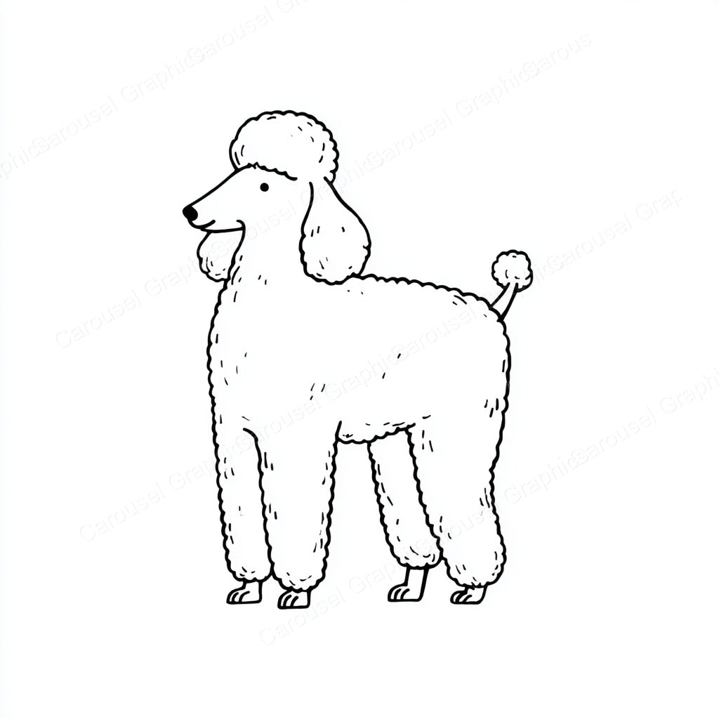 Poodle Vector Graphic preview