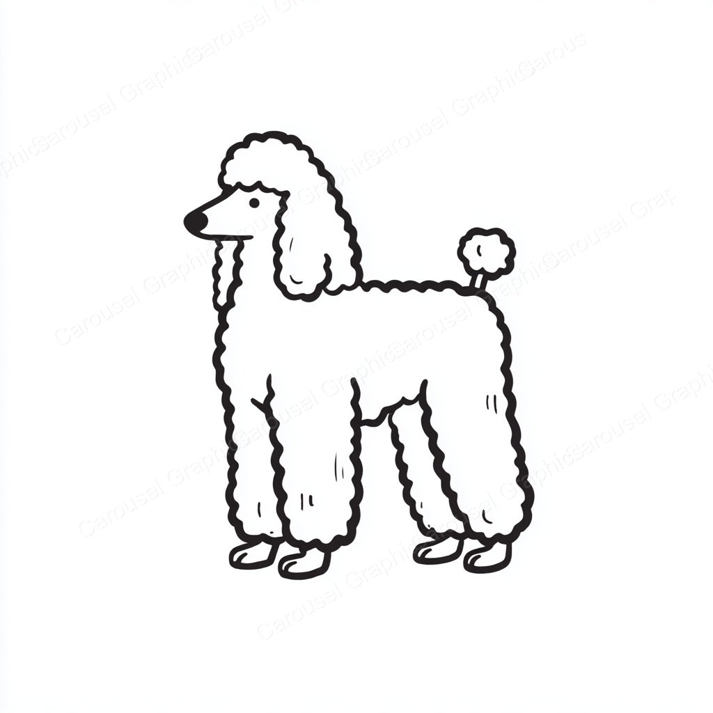 Poodle Vector Graphic preview