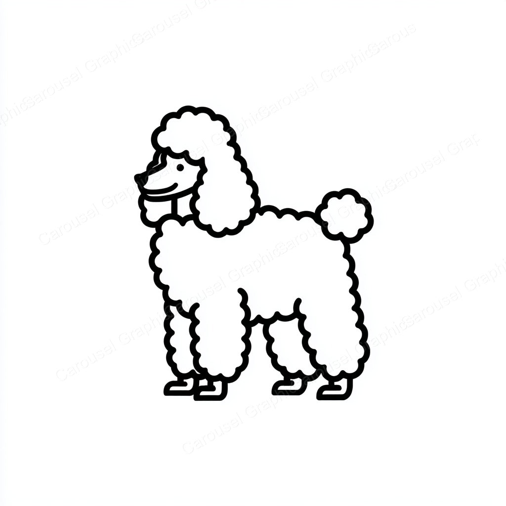 Poodle Vector Graphic preview