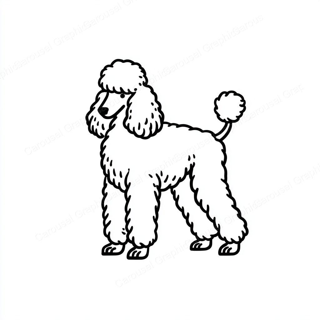 Poodle Vector Graphic preview