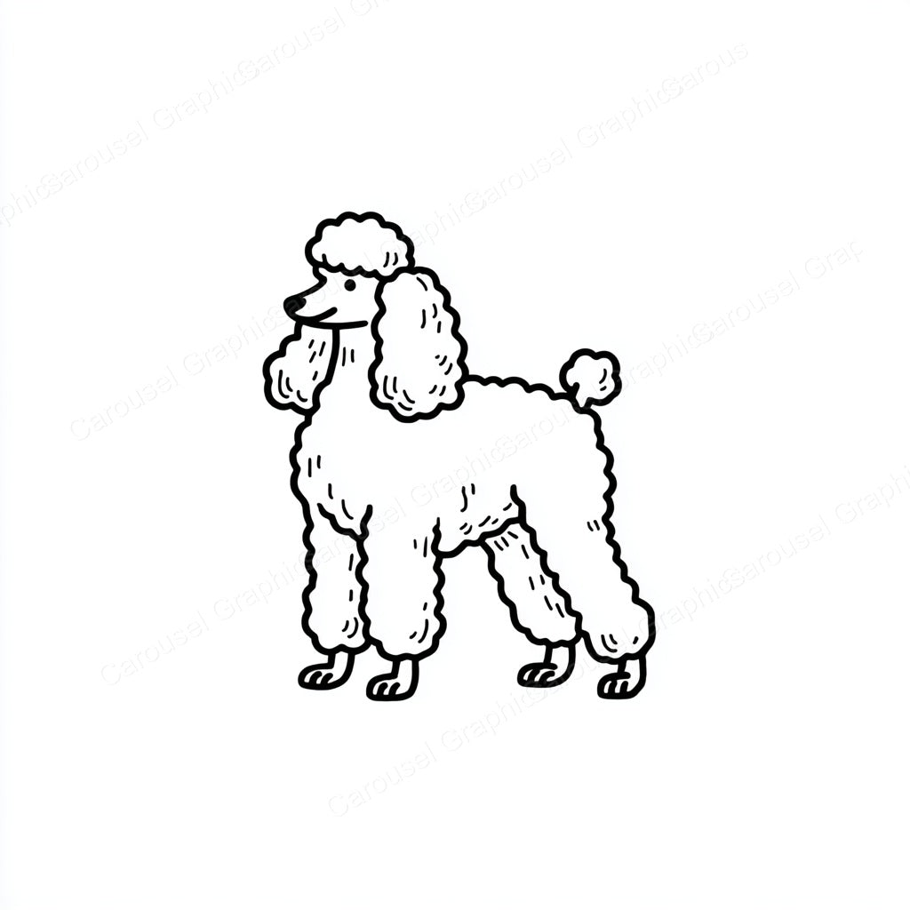 Poodle Vector Graphic preview