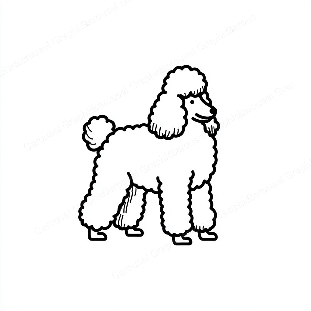 Poodle Vector Graphic preview