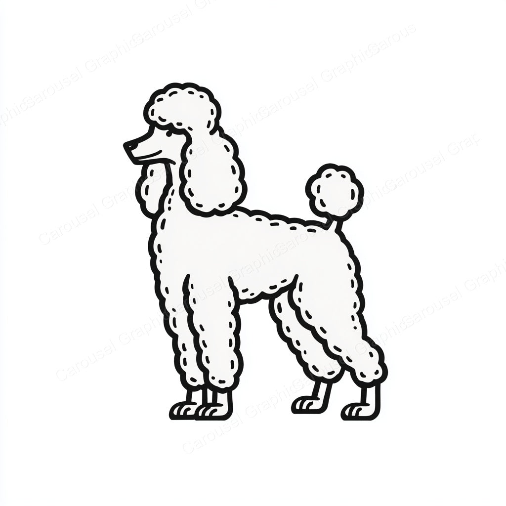 Poodle Vector Graphic preview