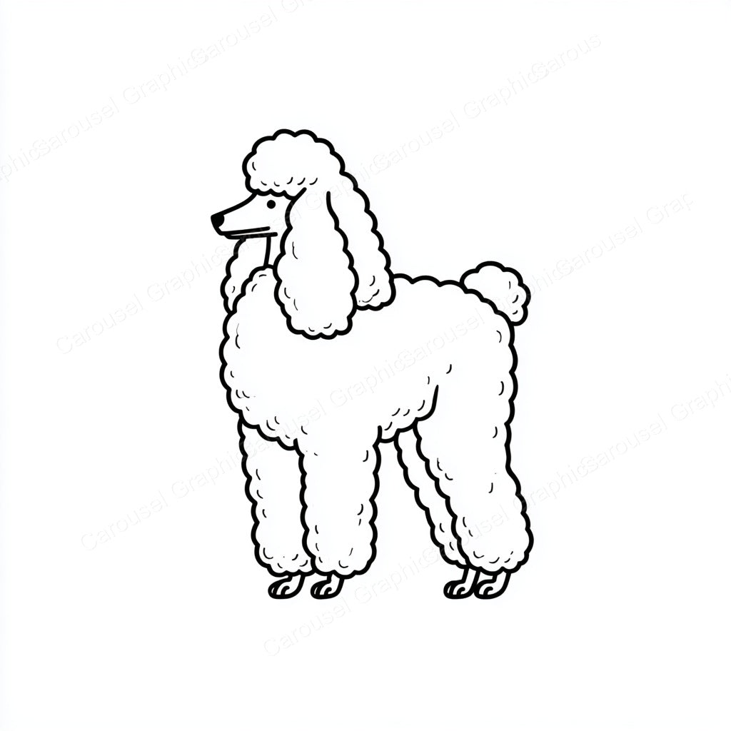 Poodle Vector Graphic preview