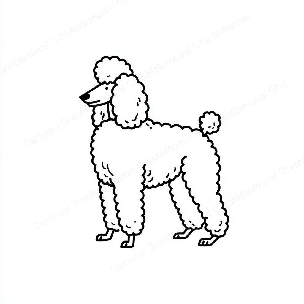 Poodle Vector Graphic preview