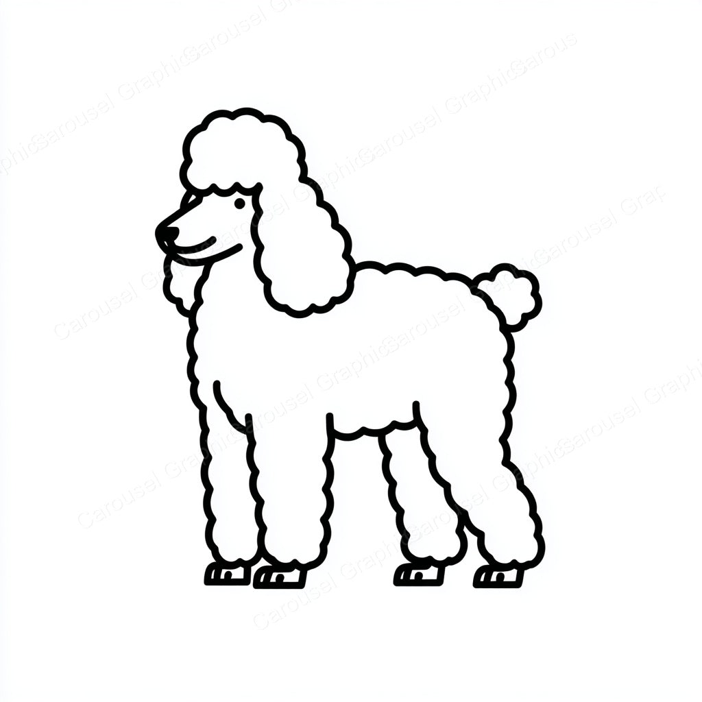 Poodle Vector Graphic preview