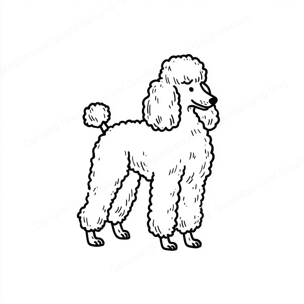 Poodle Vector Graphic preview