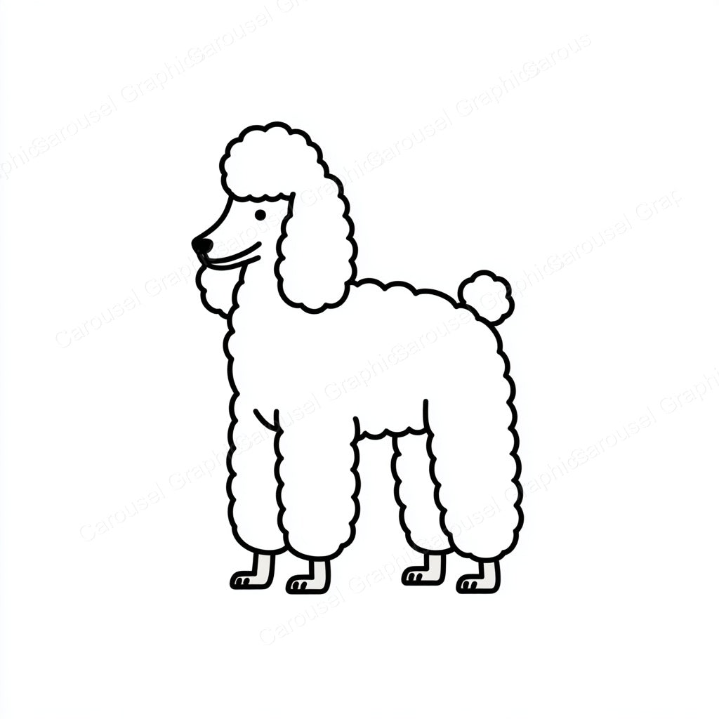 Poodle Vector Graphic preview