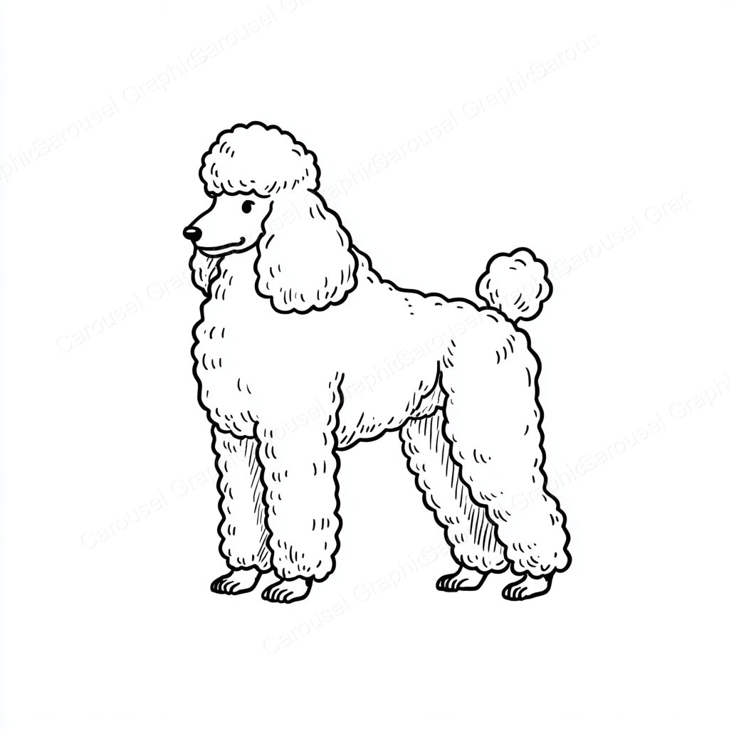 Poodle Vector Graphic preview