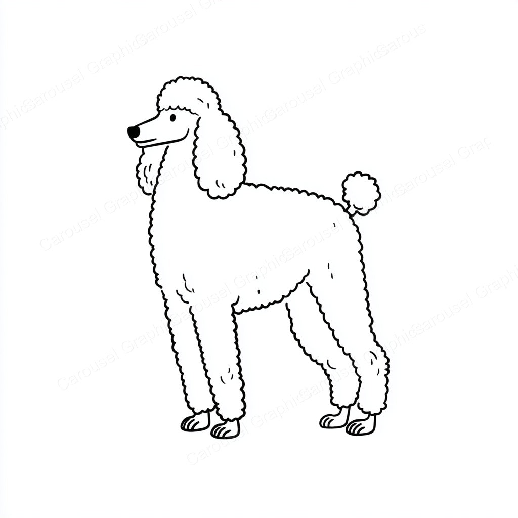 Poodle Vector Graphic preview