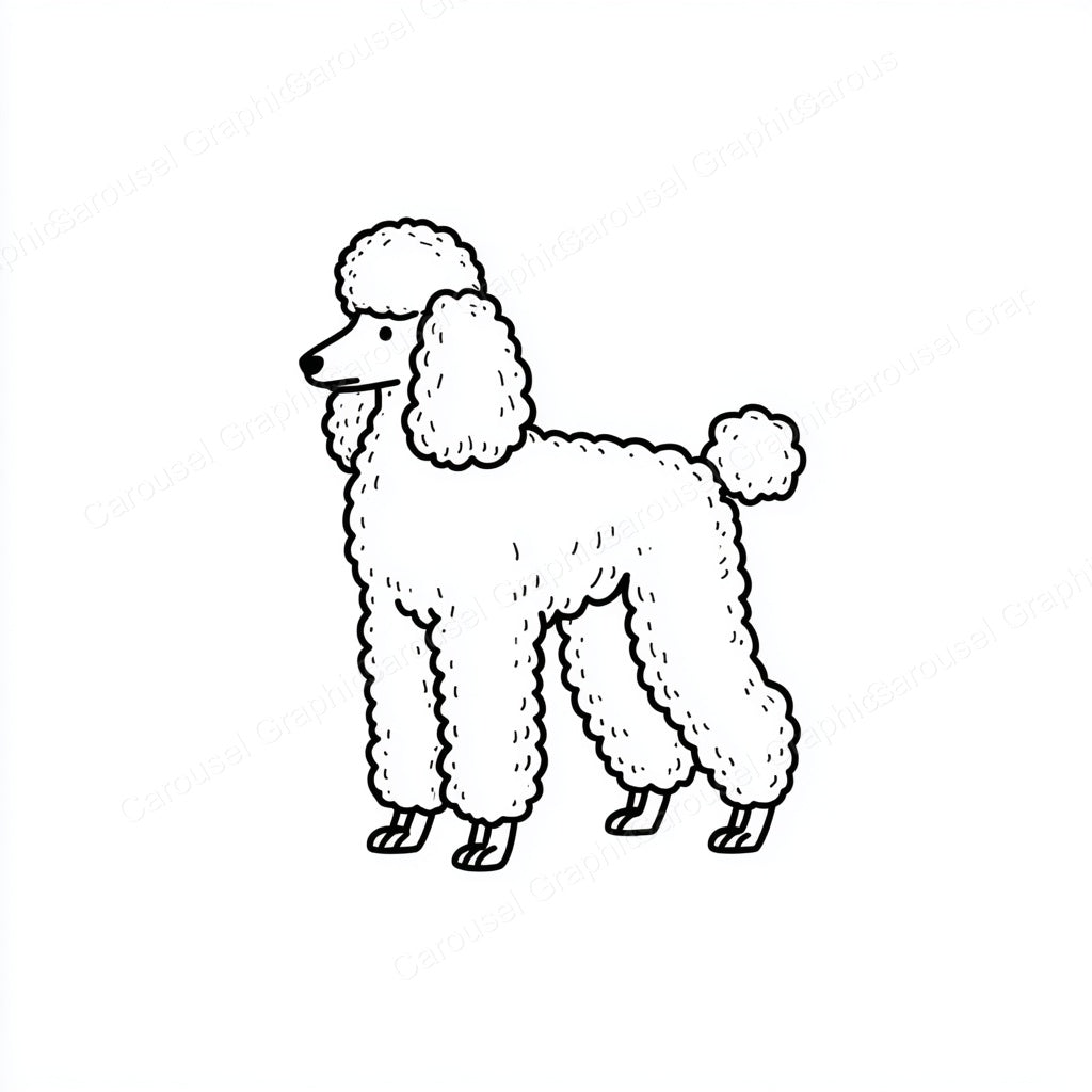 Poodle Vector Graphic preview