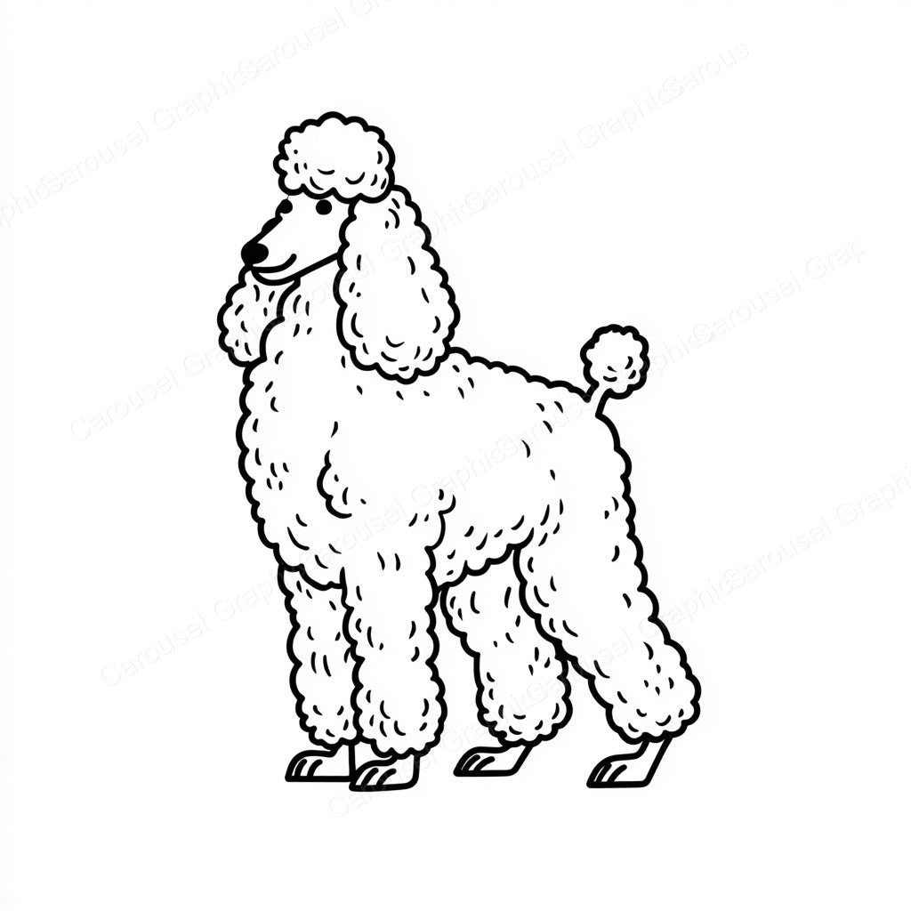 Poodle Vector Graphic preview