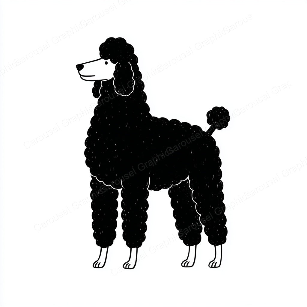 Poodle Vector Graphic preview