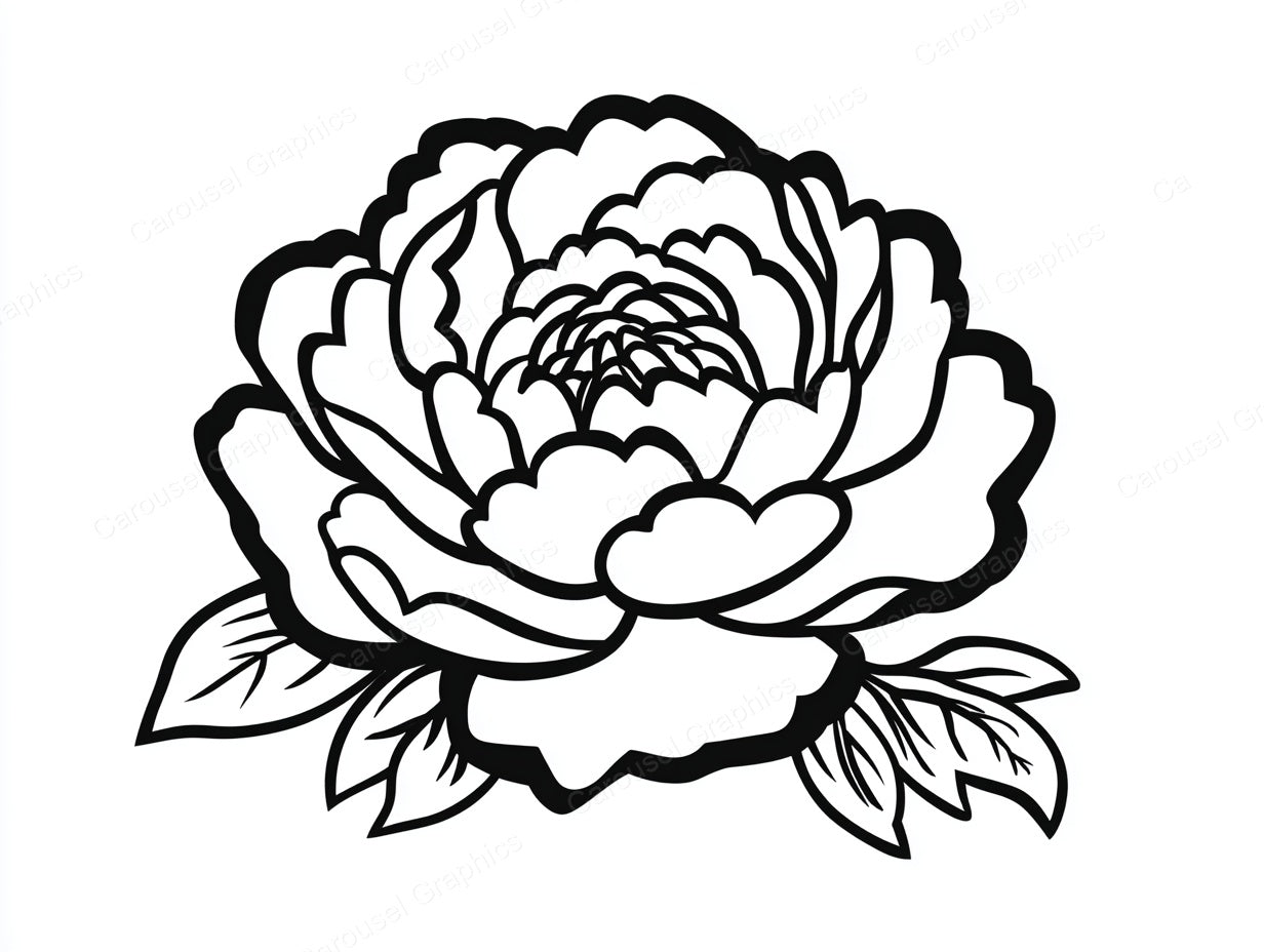 Peony Vector Graphic preview