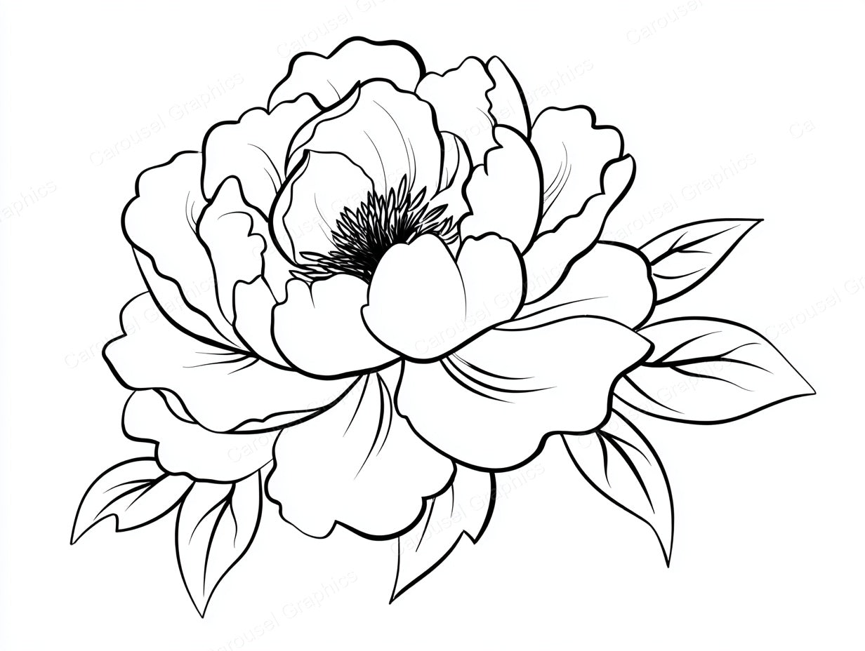 Peony Vector Graphic preview