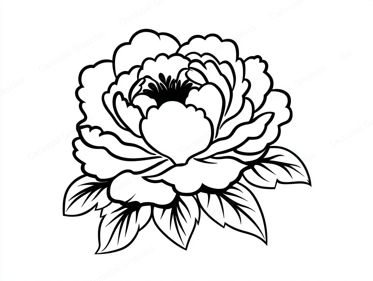 Peony Vector Graphic preview