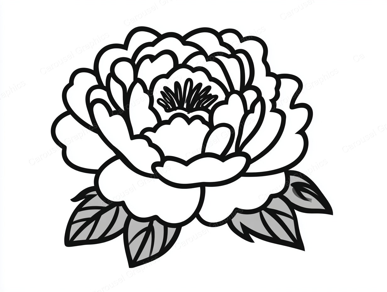 Peony Vector Graphic preview
