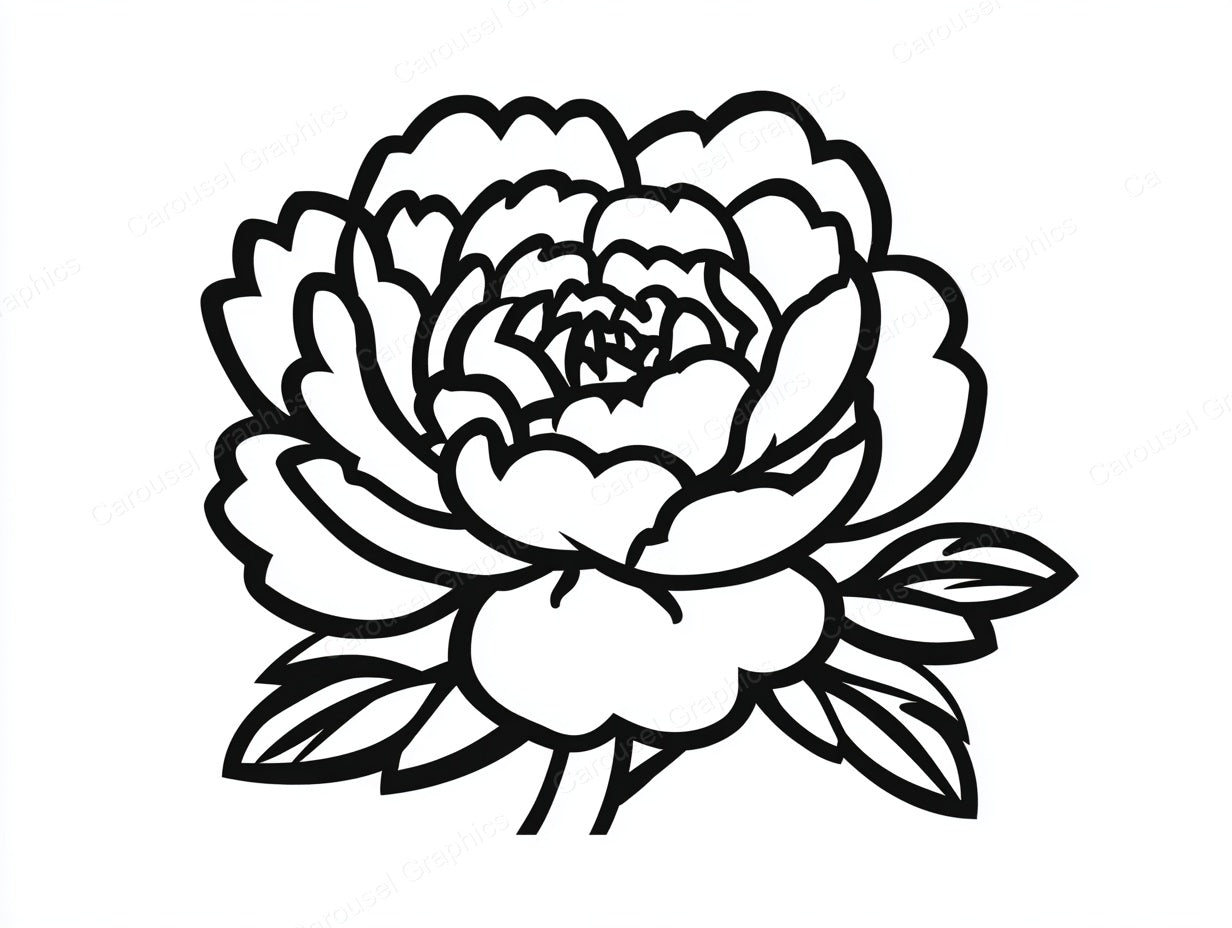 Peony Vector Graphic preview