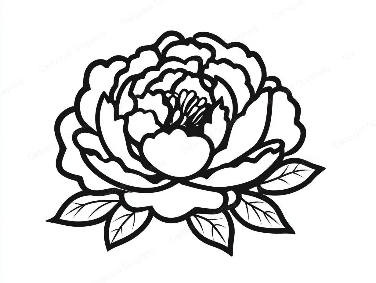 Peony Vector Graphic preview