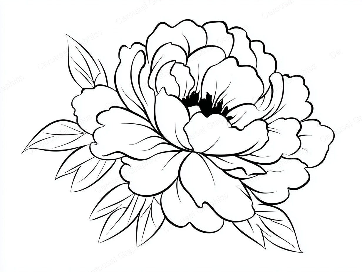 Peony Vector Graphic preview