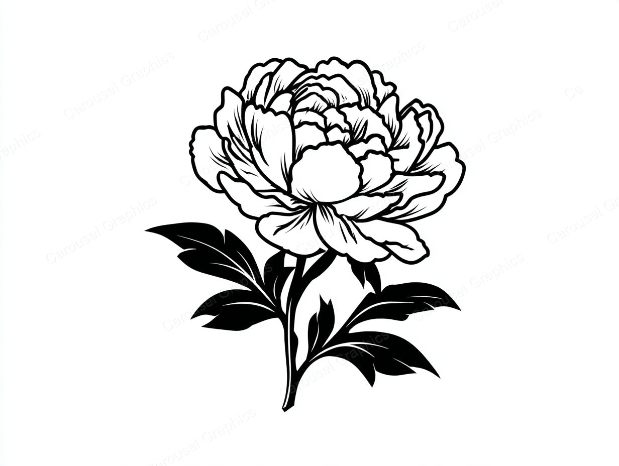 Peony Vector Graphic preview