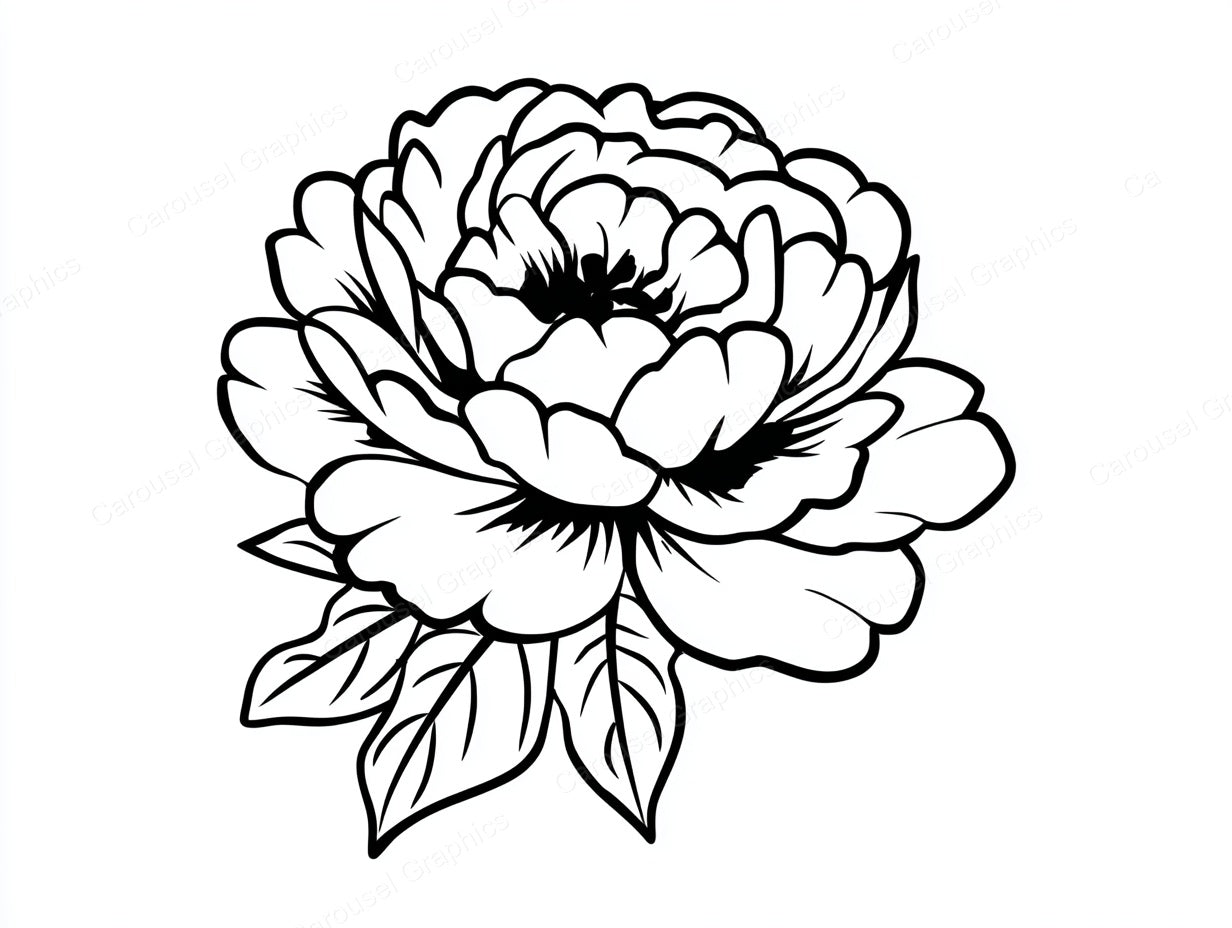 Peony Vector Graphic preview